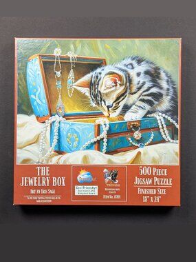 SunsOut The Jewelry Box 500 Piece Kitten Jigsaw Puzzle